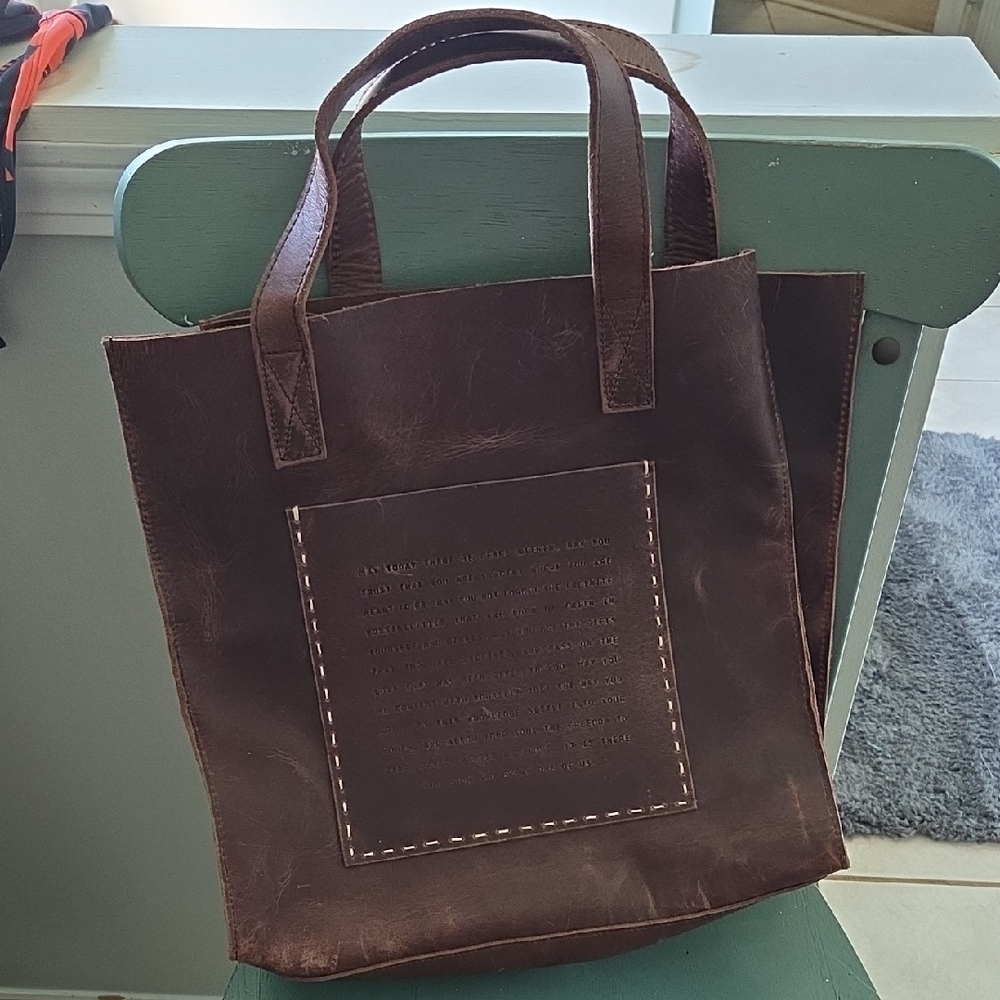 Brown Leather Tote Bag